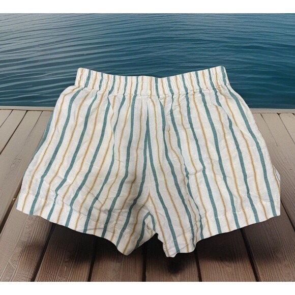 Madewell Stripe Linen Blend Shorts Women’s XS‎ (Inseam 4) y2k style - Picture 4 of 4